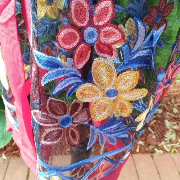 So Sheer Red Open Front Leisure Robe STUNNING π - Picture 8 of 10